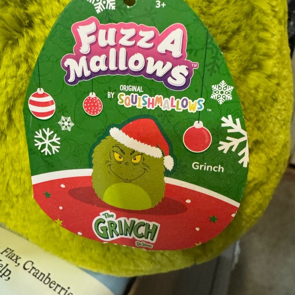 Squishmallows Green Grinch with Red Santa Hat - Picture 3 of 3
